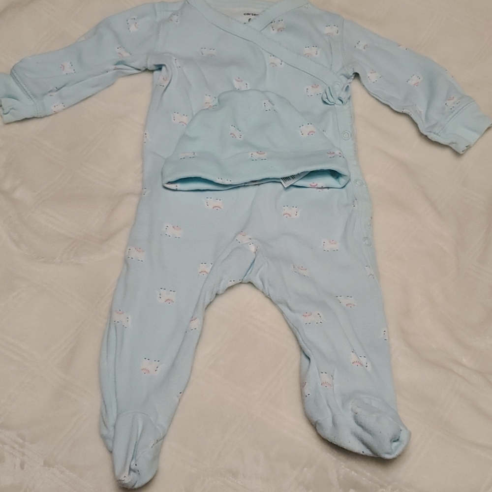 6 month baby girl carter's elephant footie pajama